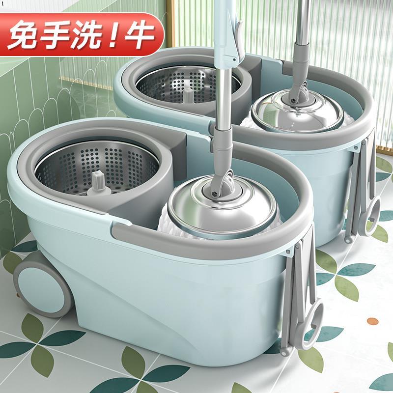 日本进口精工旋转式拖把免手洗家用一拖净墩布桶2025新款甩干拖