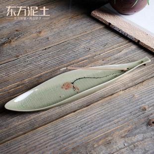 创意陶瓷莲花香炉香插精致香座家用室内禅意摆件香器线香香托香台