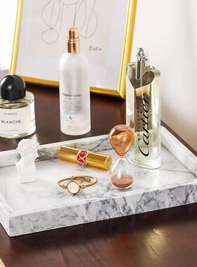 斯堪的纳维亚创意大理石托盘珠宝饰品家庭存储装饰展示托盘可访问
