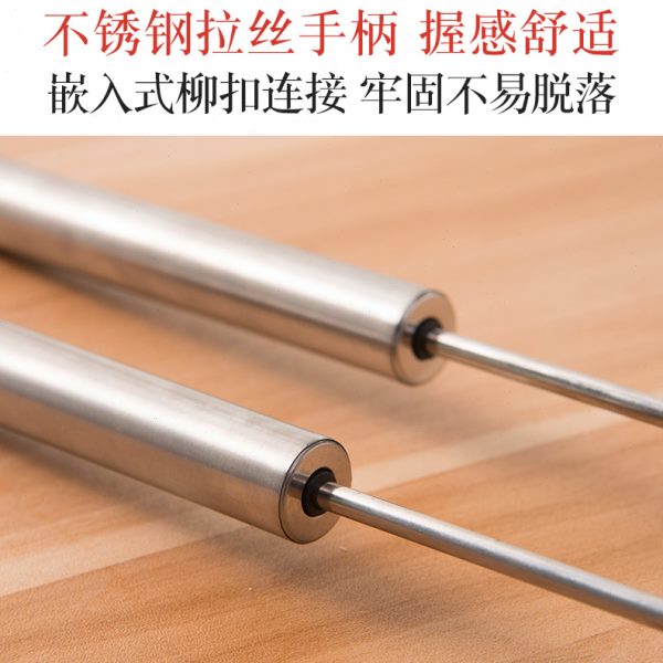 水流星陶艺搅拌器手动家用手持式不锈钢迷你搅拌器按压式搅拌棒