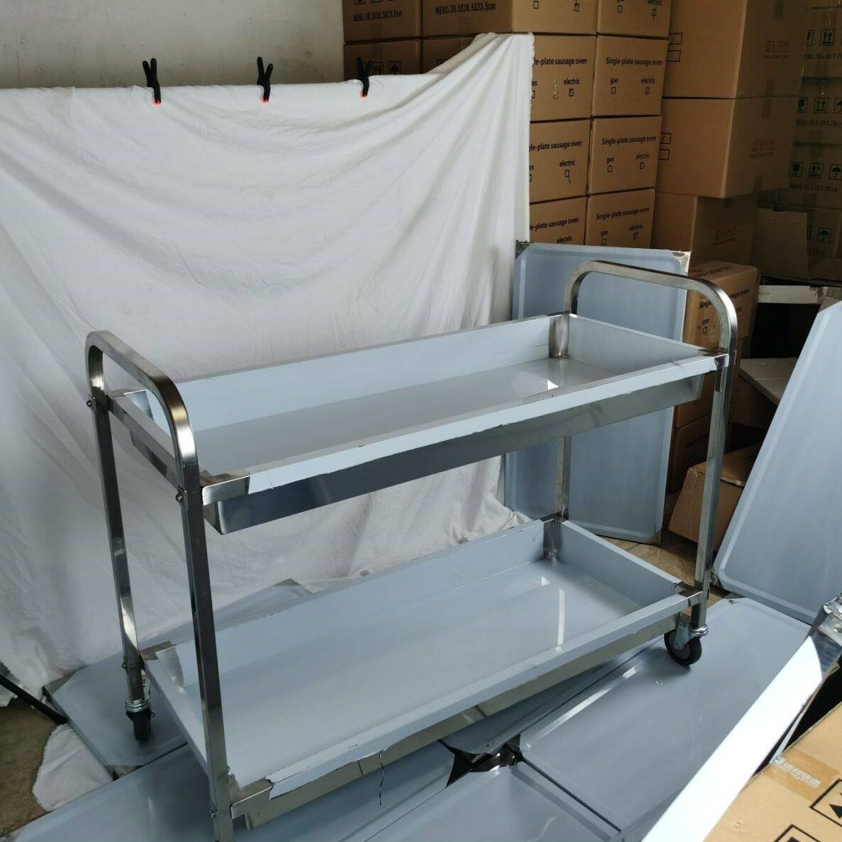 直销多功能一米二收碗车摆摊小推车食堂商用餐盘餐车移动小推车摆