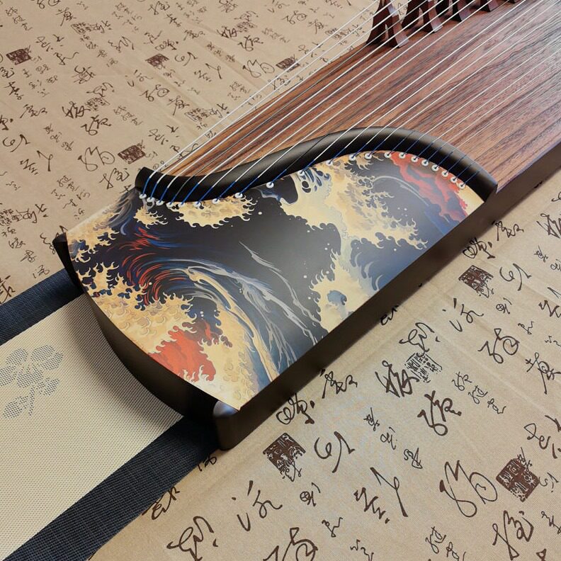 直销黄河风古筝 古筝 乐器刻字红木刻画古筝练习普及古筝多图混批