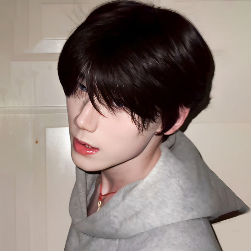假发男生短发全头j套式韩版男士帅气卷发仿真发蓬松微分碎盖假发