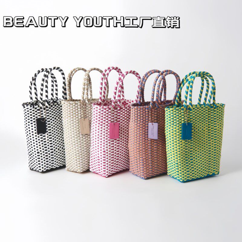 手工编织草编包新款nPP菜篮子小拎包沙滩度假女士手提篮包包女