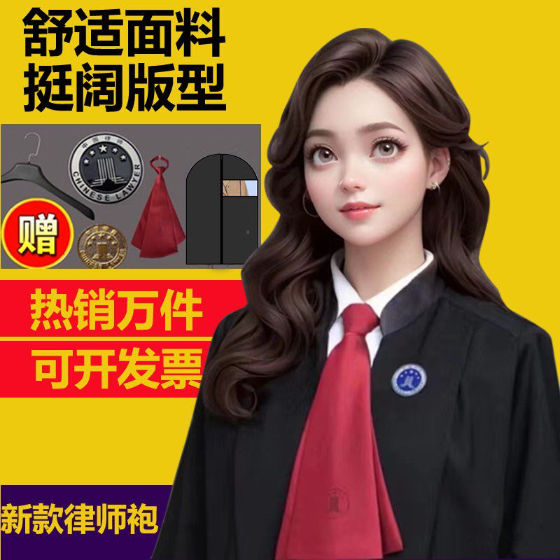 2026新款免烫标准n律师袍男女律服新款服装律师服职业套装广州发