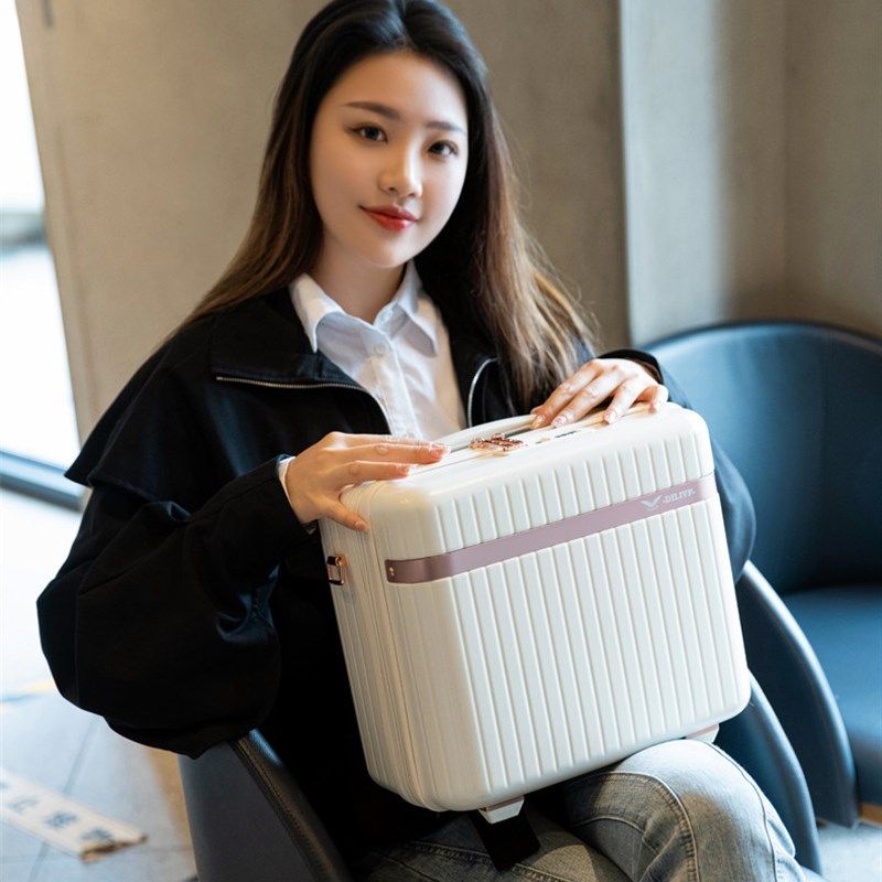 女生子母箱小箱迷你行李箱斜挎z箱化妆箱高颜值小号旅行箱流金箱