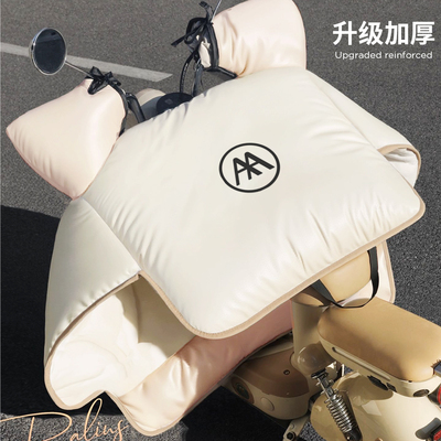 爱玛电动车挡风被冬季加绒加厚