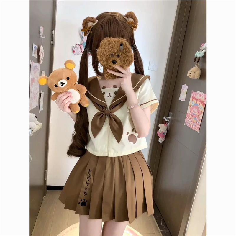 五件套轻轻熊jk制服学生校供中间套装日系网红爆款现货洛丽塔裙子