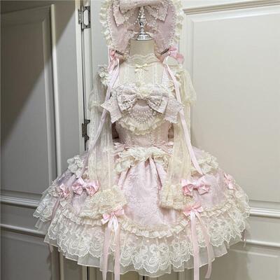 【花漾心恋】韩菇凉原创设计Lolita洋装芭蕾风jsk吊带连衣裙夏季