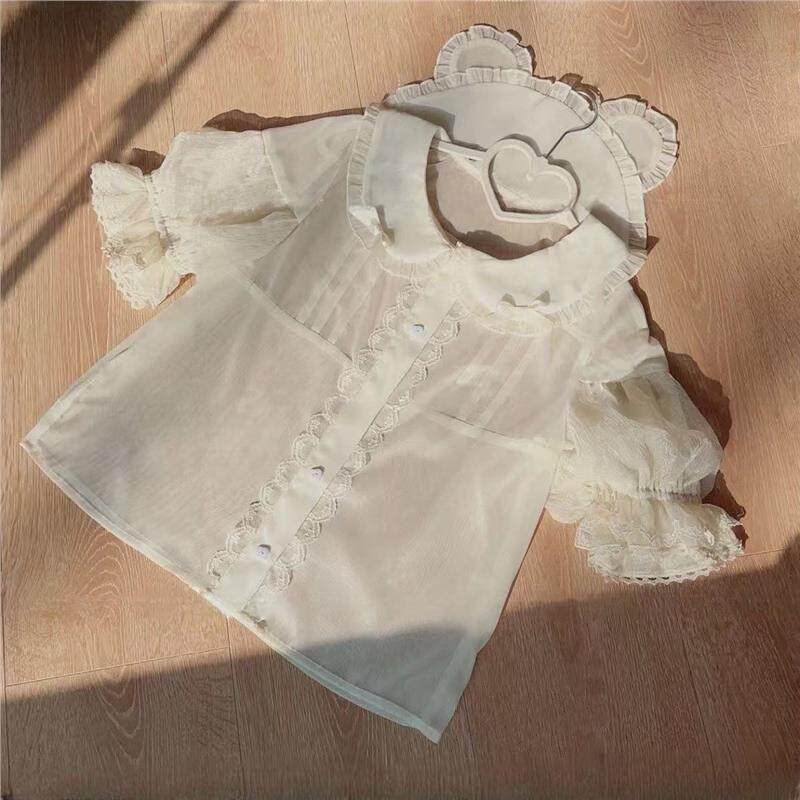 洛丽塔透明内搭日系可爱软妹夏季短袖Lolita娃娃小众衬衫上衣女