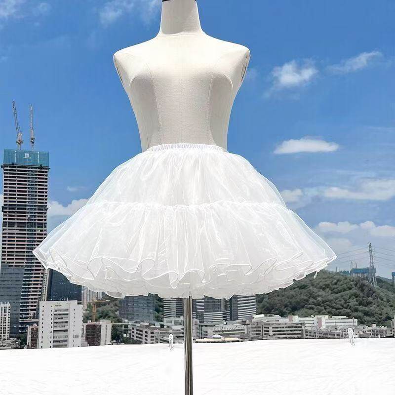 Lolita裙撑短款背带裙暴力无骨软纱撑COS洛丽塔裙撑衬裙撑暴力撑