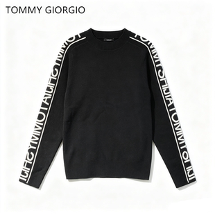 【花花推荐】【TommyGiorgio】女式圆领字母时尚羊毛衫1110