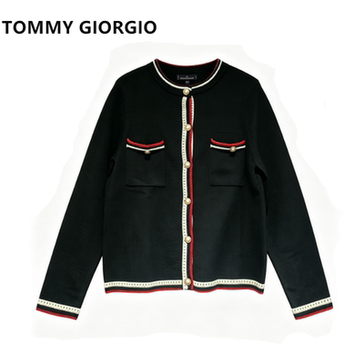 【TommyGiorgio】女式开衫绵羊毛针织衫8810