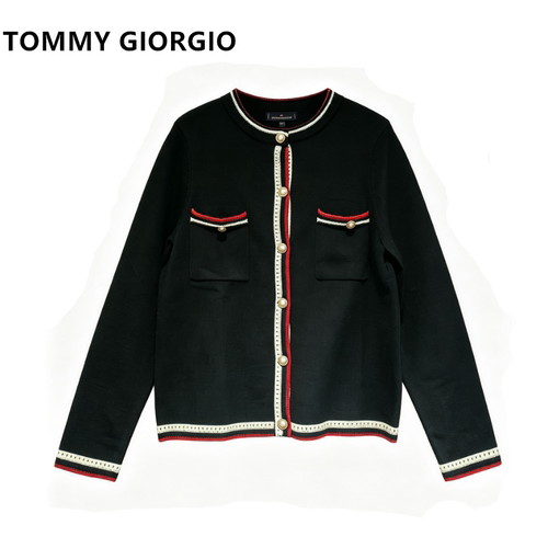 【泡芙辣妈推荐】【TommyGiorgio】女式开衫绵羊毛针织衫8810
