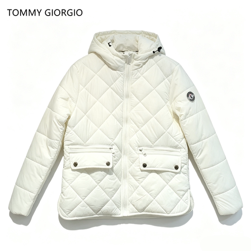 Tommy Giorgio薄款女装连帽菱格棉服7703