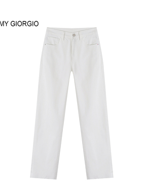 【花花推荐】【TommyGiorgio】女式白色天丝小脚裤2403