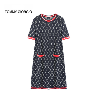 【美美推荐】【TommyGiorgio】女式针织连衣裙老花1107