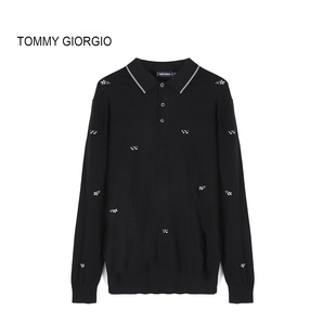 【Tommy Giorgio】TommyGiorgio男式针织衫刺绣翻领POLO衫9810