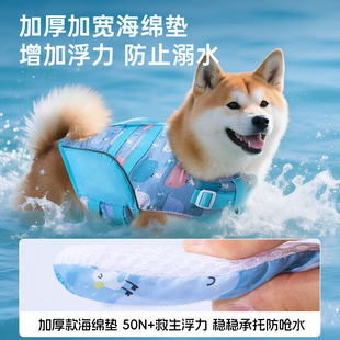 宠物狗狗救生衣夏季游泳衣中小型犬柴犬泰迪玩水浮力衣服幼犬通用