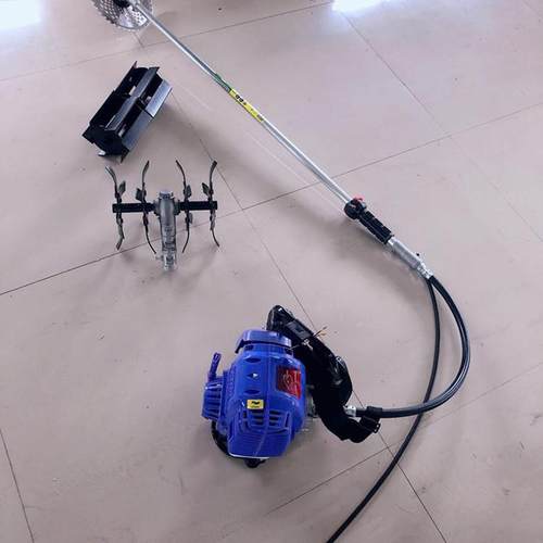 大棚果园松土开沟设备 小型轻便款的汽油锄地机 侧挂式割草机