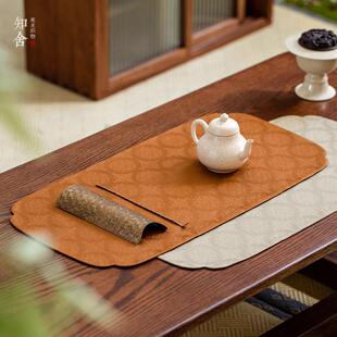 归云居 高端宫廷茶桌几布艺茶垫知舍 精梳全棉团花云头干泡席 中式