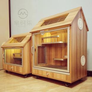 龙猫柜笼实木生态防啃咬防水龙猫专用别墅花枝鼠宠物笼子