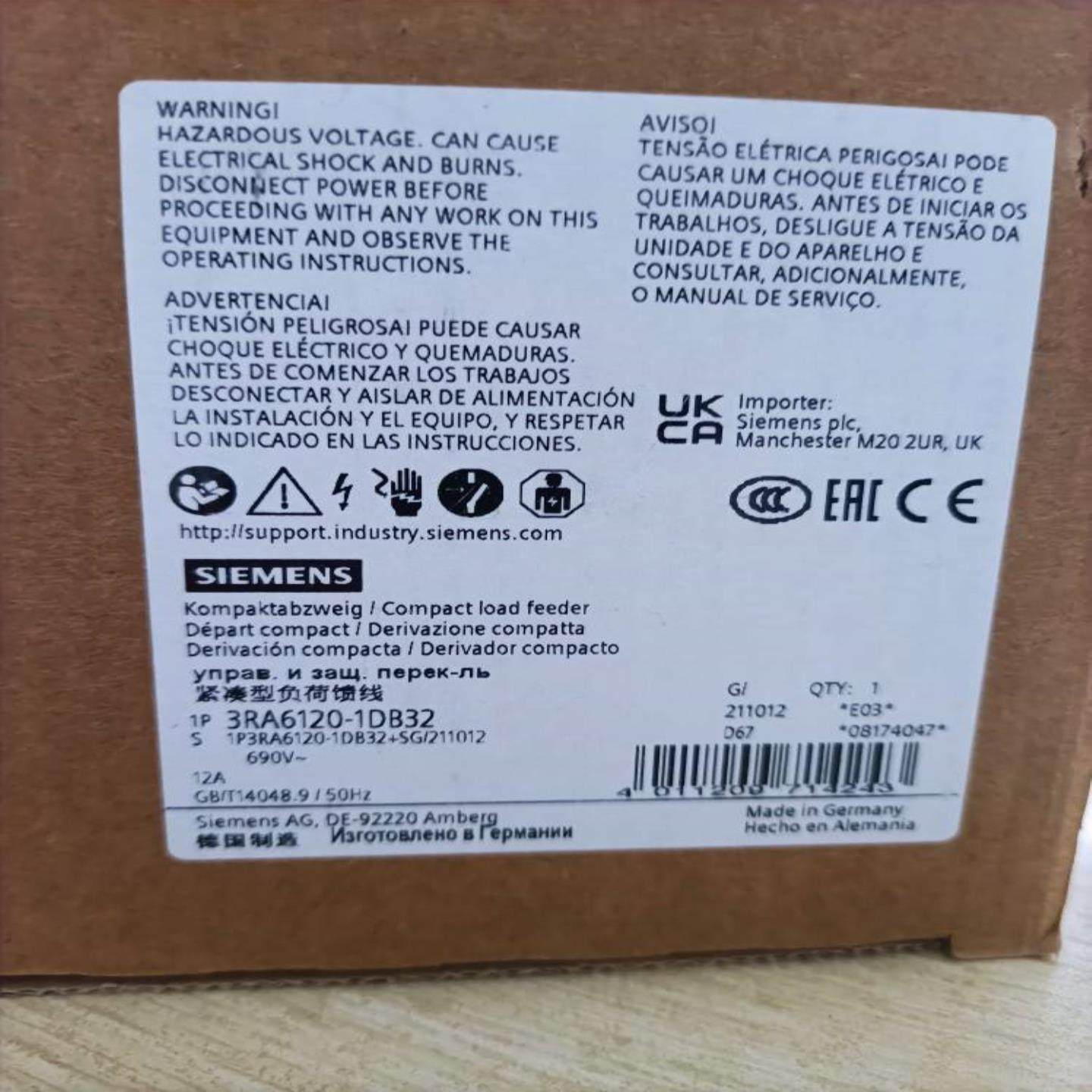 3RA6120-1DB32西门子起动器全新原装正品现货包邮