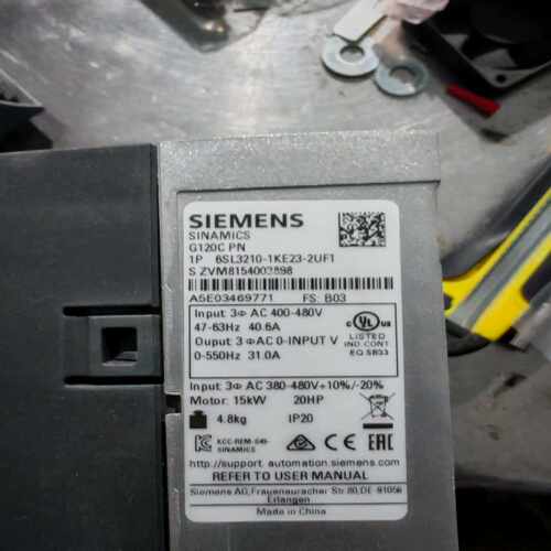 询价~G120C变频器，型号6SL3120-1KE23-2UF1，