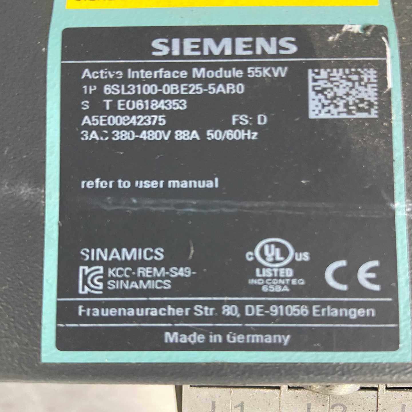 6sl3100-0be25-5AB0仅开封询价