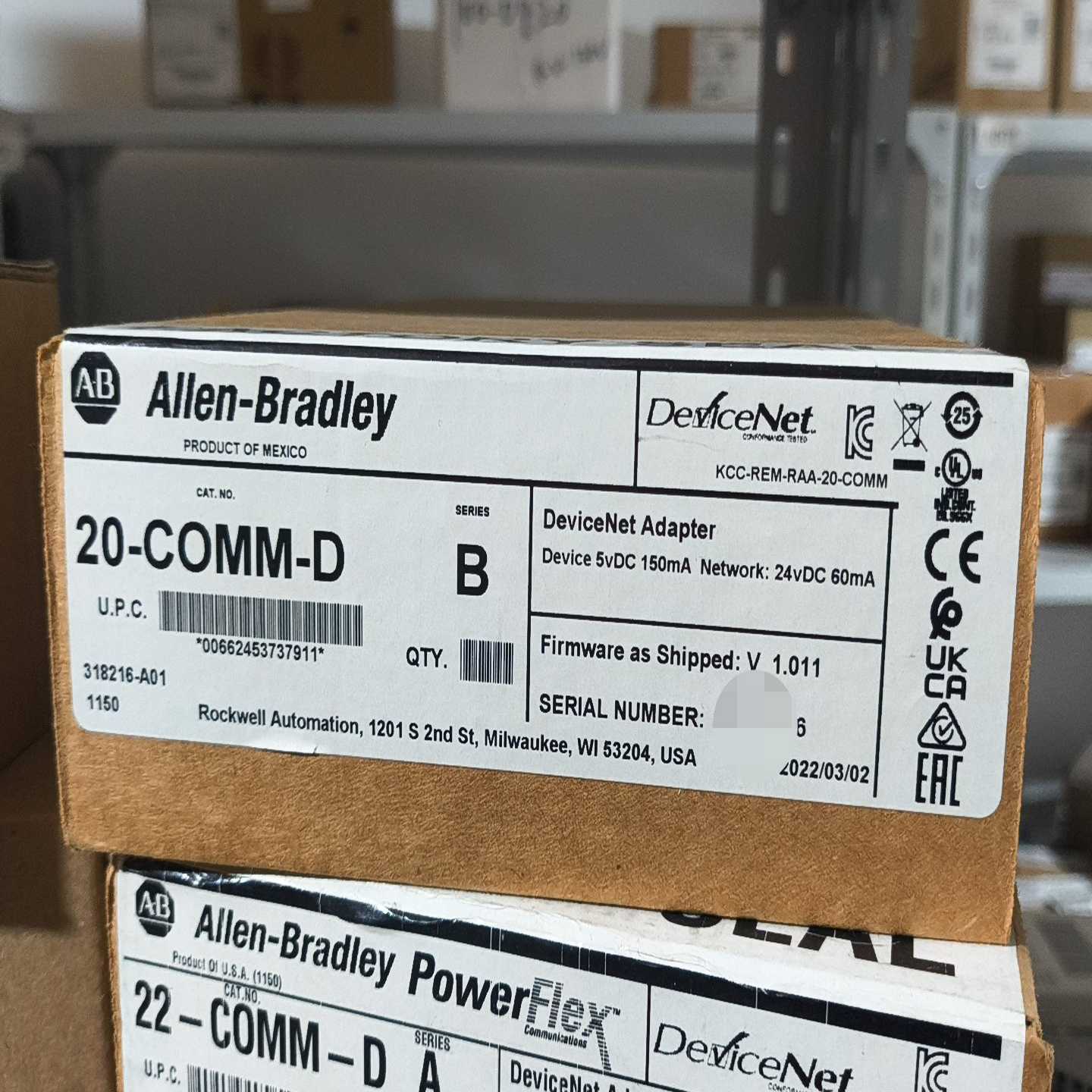 AB罗克韦尔20-COMM-DDeviceNet适配器，全