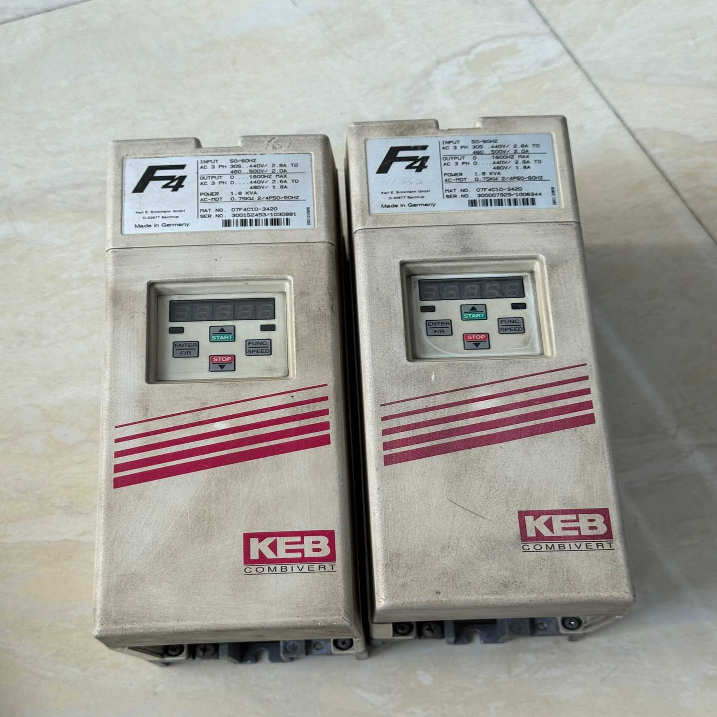 科比F4变频器07F4C1D-3420二手拆机成色如图