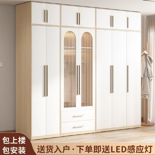 家用衣柜小户型卧室出租房衣橱置物柜钢制阳台客厅带抽屉储物柜子