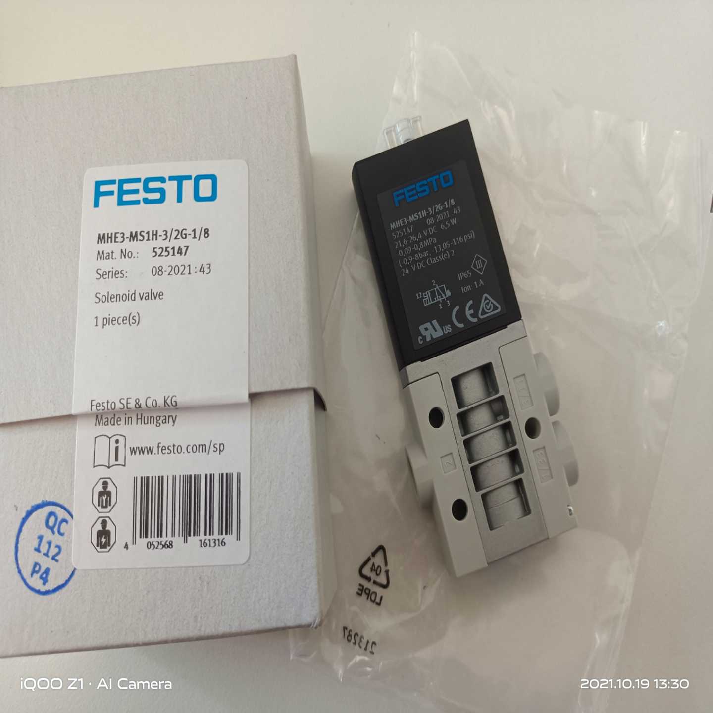 【议价】德国FESTO电磁阀MHE3-MS1H-3/2G-1/8适用