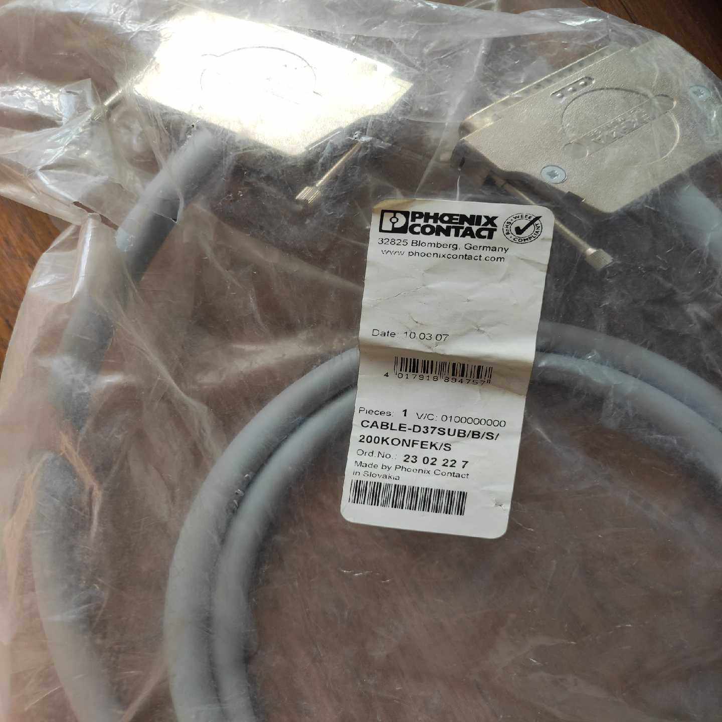 询价PHONIX线缆CABLE-D37SUB/B/S/2