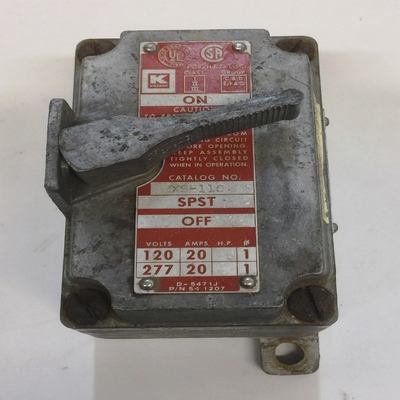 KILLARK,TUMBLERSWITCH,XS-11C,120VOLTS,20AMPS