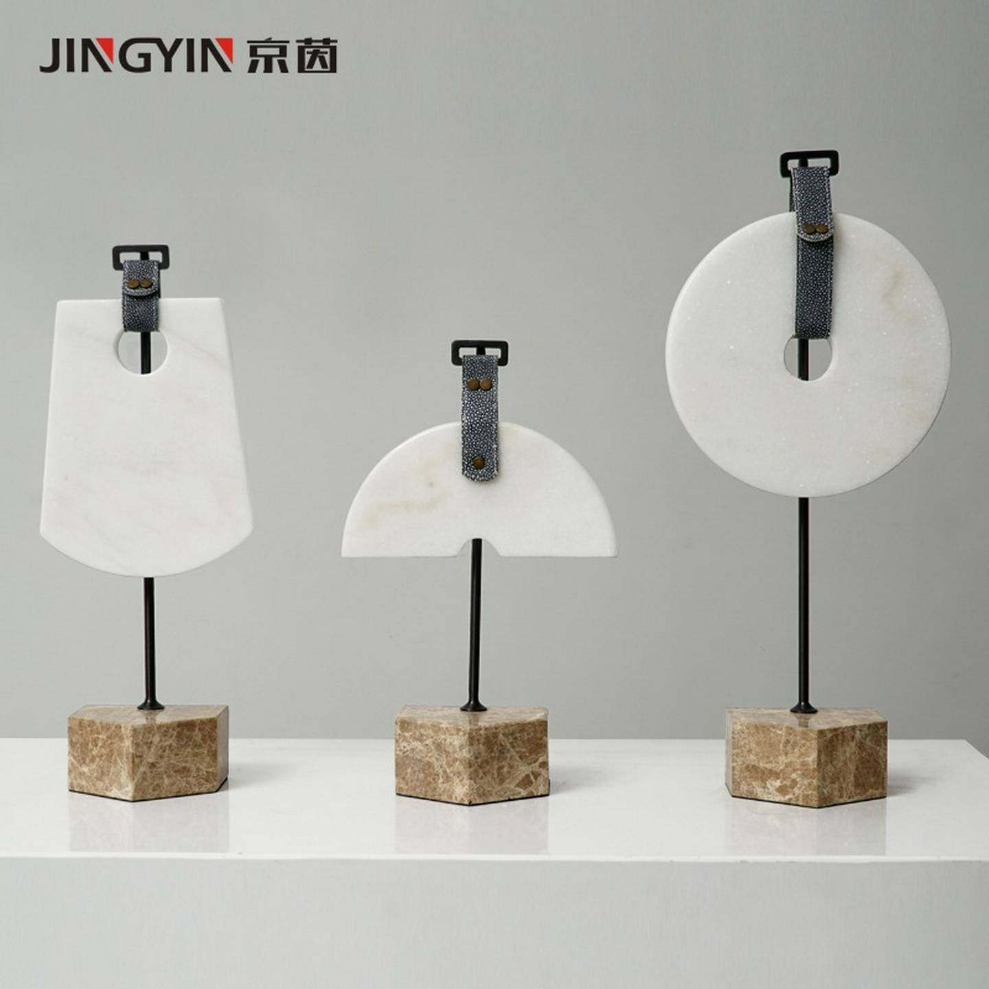 玉石平安扣摆件新中式茶楼样板房客厅电视柜玄关乔迁新居装饰品,家居饰品,装饰摆件,淘宝优惠券,粉丝福利购,淘宝优惠卷