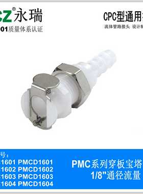 NCZRS-PMC穿板宝塔母座CPC塑料快速接头1601160216031604
