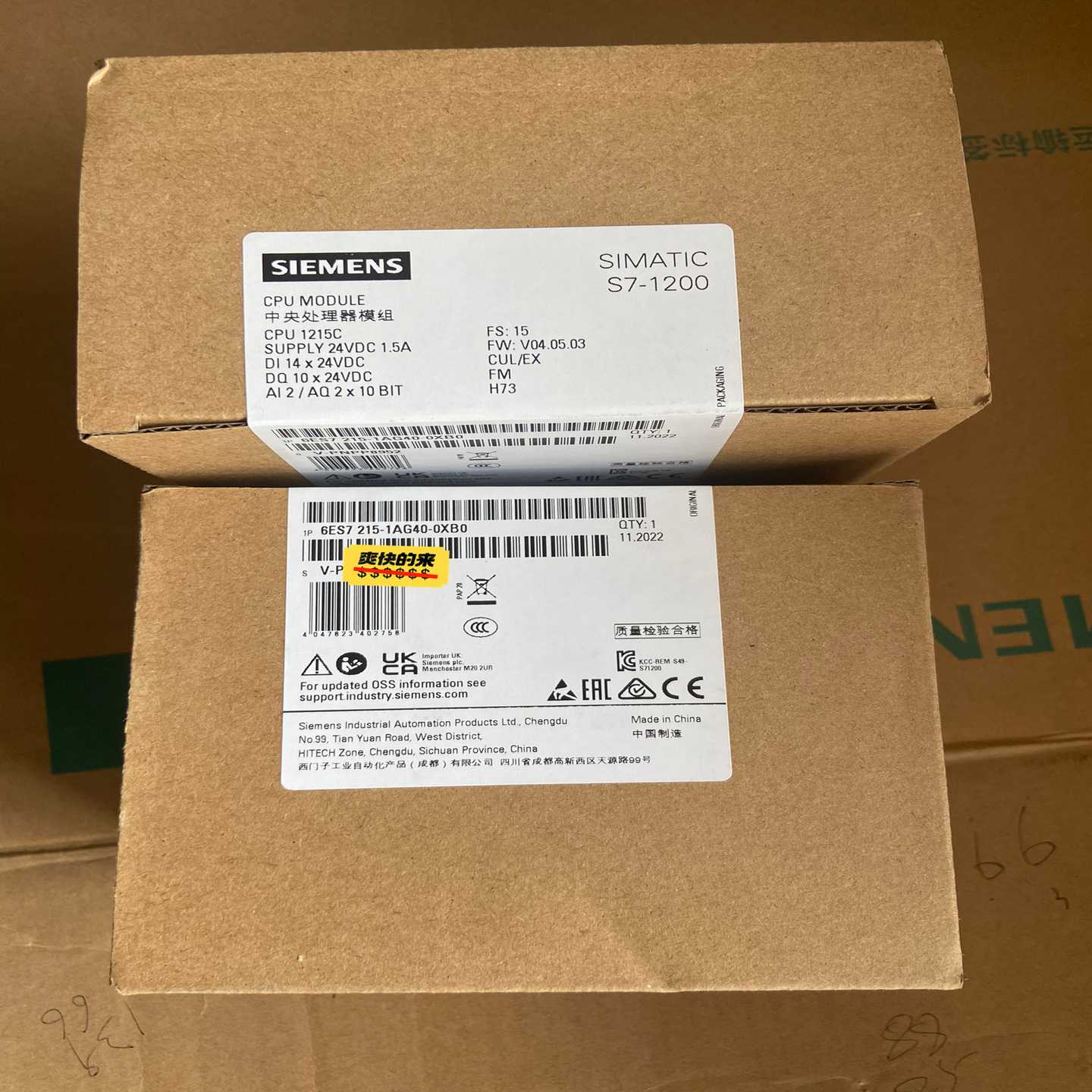 CPU模块6ES7215-1AG40-0XB06ES72询价