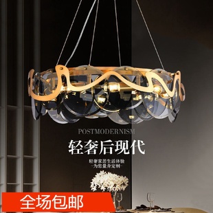 吧台水晶灯具 轻奢客厅灯吊灯后现代简约玻璃卧室餐厅北欧创意个性