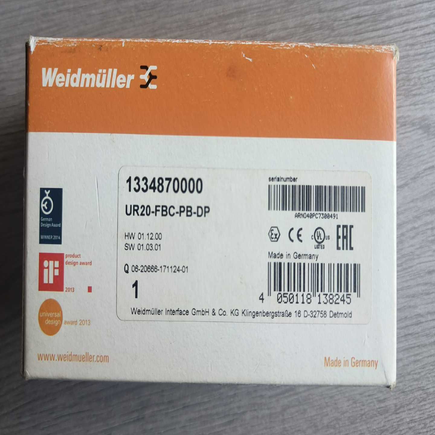 魏德米勒模块UR20-FBC-PB-DP，订货号:133