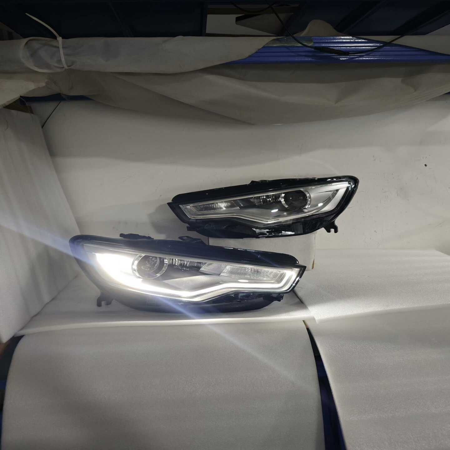 奥迪a6L大灯左右原厂前灯高配氙气12款13款14款2015--议价商品