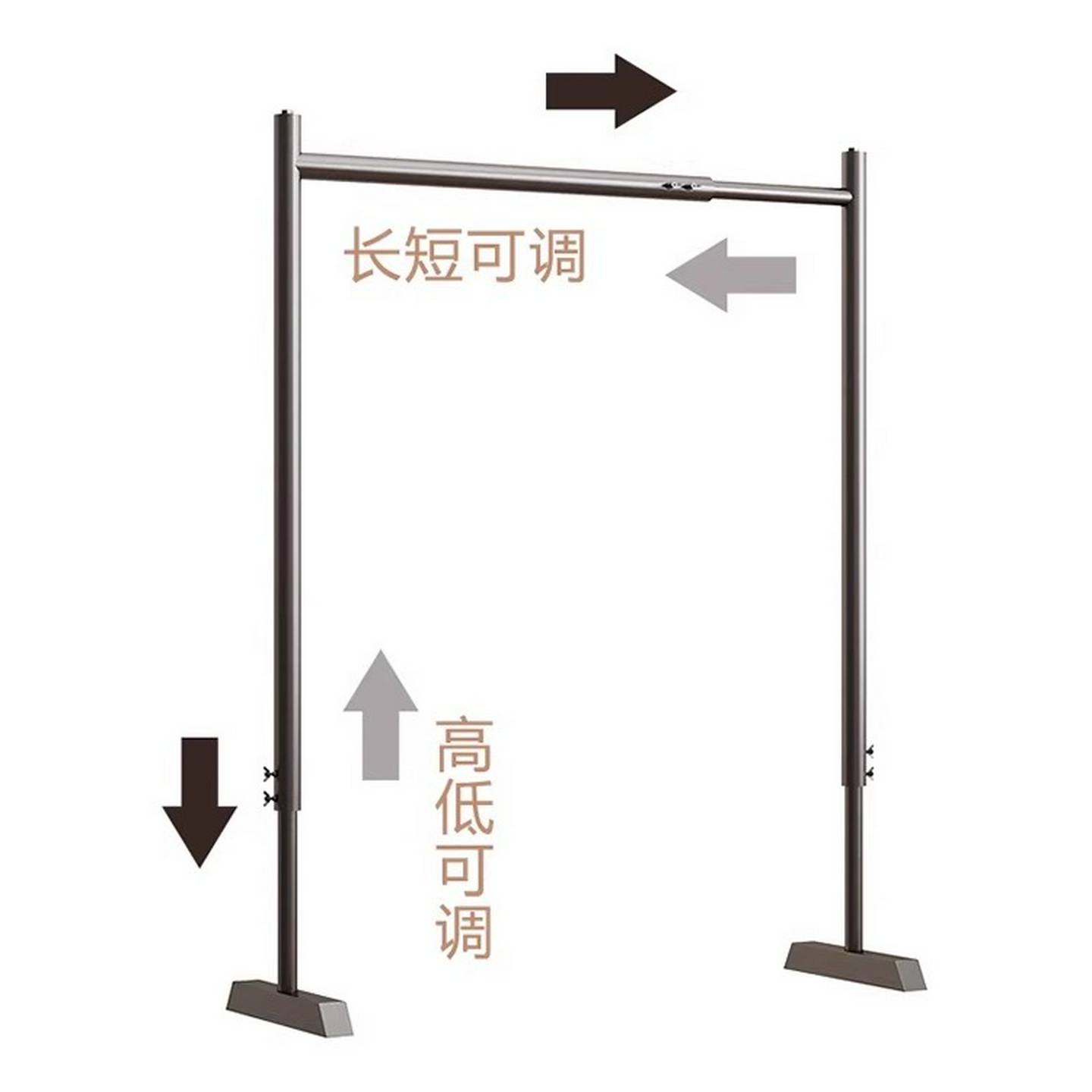 飘窗伸缩晾衣架儿童小型落地婴儿矮款挂晒衣杆窗台室内可伸缩调节