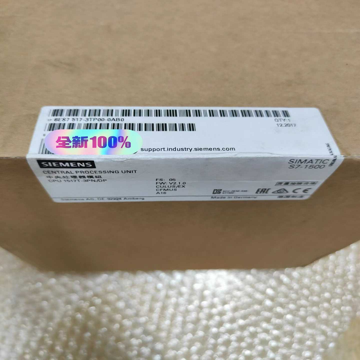 【议价】6ES7517-3TP00-0AB0原标未拆封