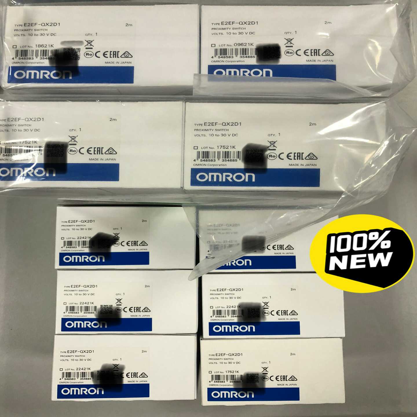 原装正品传感器型号:E2EF-QX2D1全锈钢体需询价