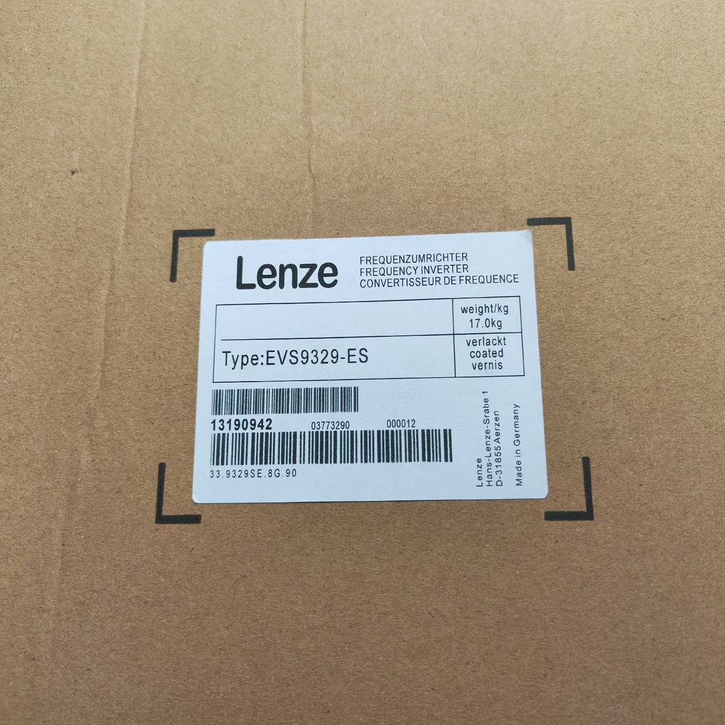 EVS9329-ES伦茨驱动器，95成新配包装，可以当新的！询价