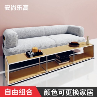 usm中古不锈钢餐边柜现代简约厨房储物柜家用客厅ins风电视柜厂家