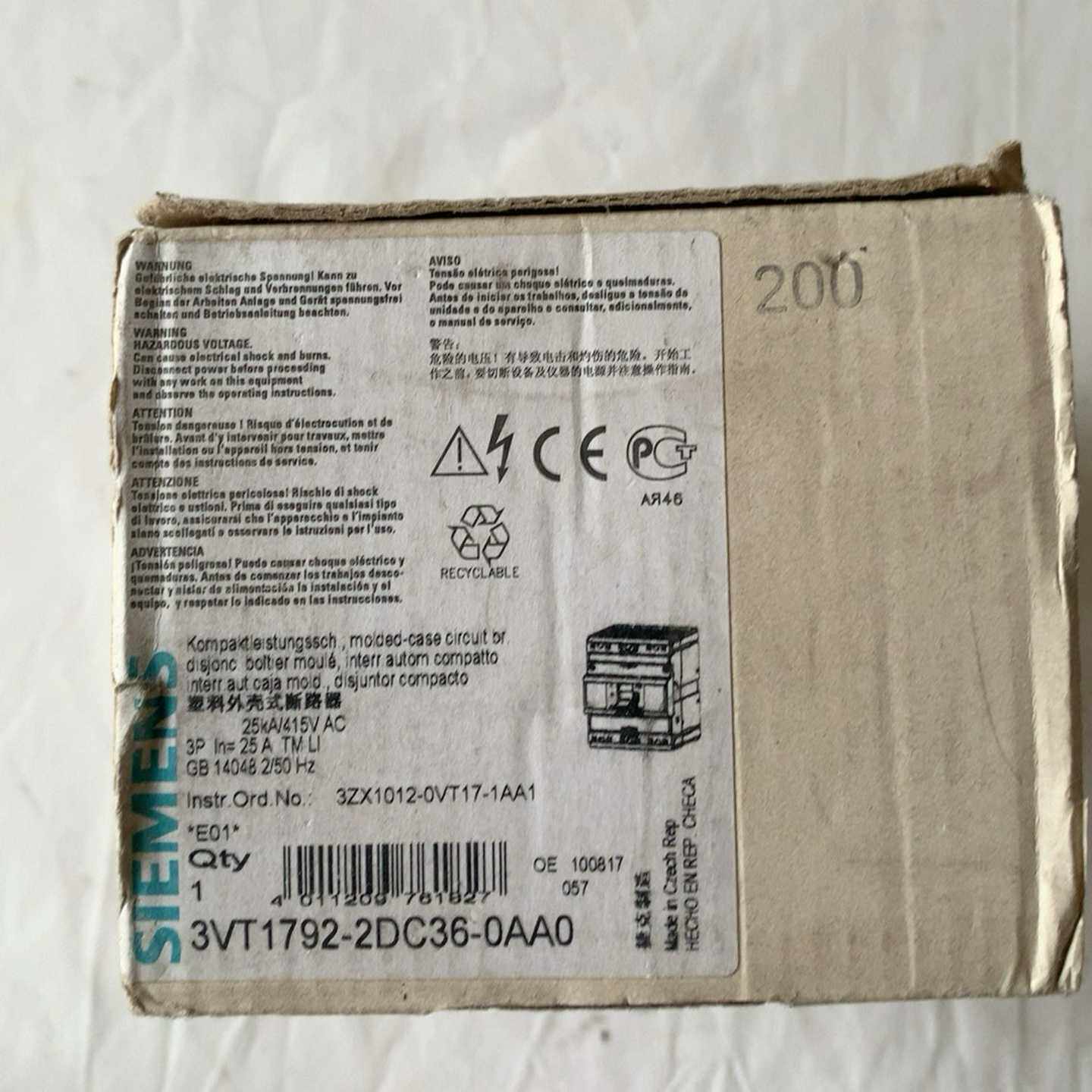 询价~塑壳断路器3VT1792-2DC36-0AA0