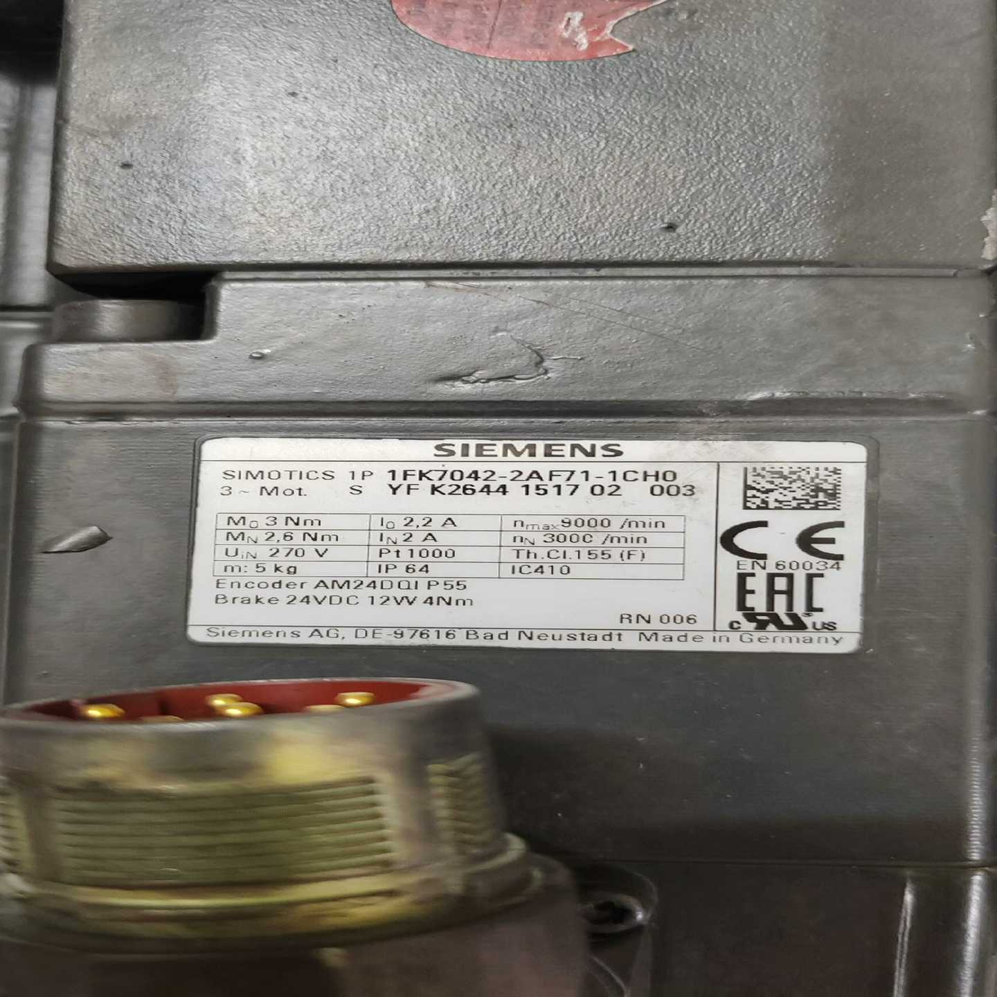 议价1FK704J2-2AF71-1CH0，西门子伺服电机，机体不现货/维修