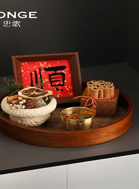 采购产品新中式家庭客厅入口装饰品，乔迁之喜香薰石，朋友和闺