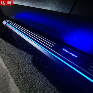 適用哈弗初戀改裝 太陽能帶燈免接線上車腳踏板 側踏板20款
